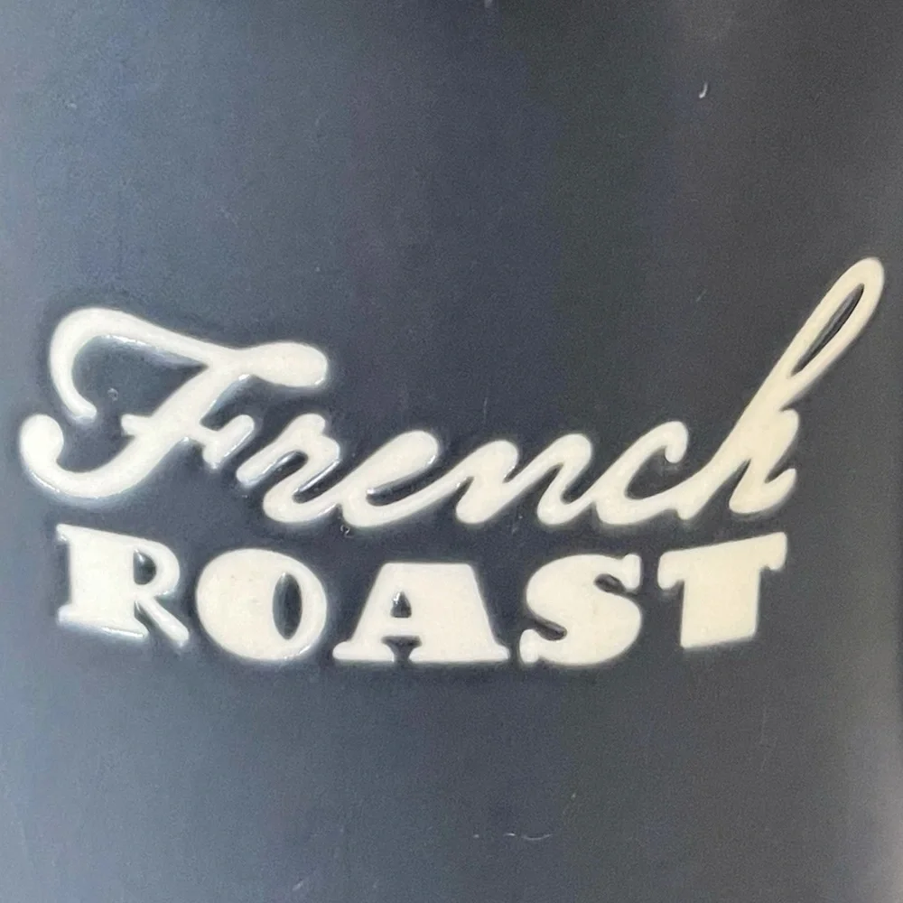 2011 Starbucks French Roast Dark Blue Coffee Mug / Brown Interior